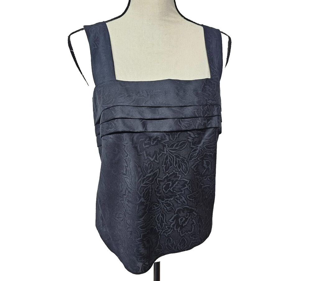 Vintage Lucie Ann II Camisole Size 34 Small Tank Black Pleats Whimsigoth Neutral